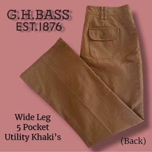G.H. Bass Wide Leg Utility‎ Khakis